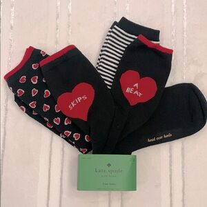 Kate Spade NY Heart Skips A Beat Crew Socks 3 pairs One Size